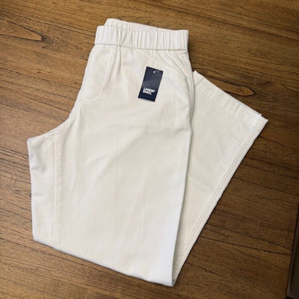 LANDS' END Pull-on Crop Chinos